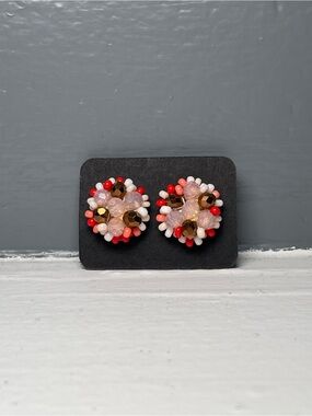 Huichol Beaded Stud Earrings